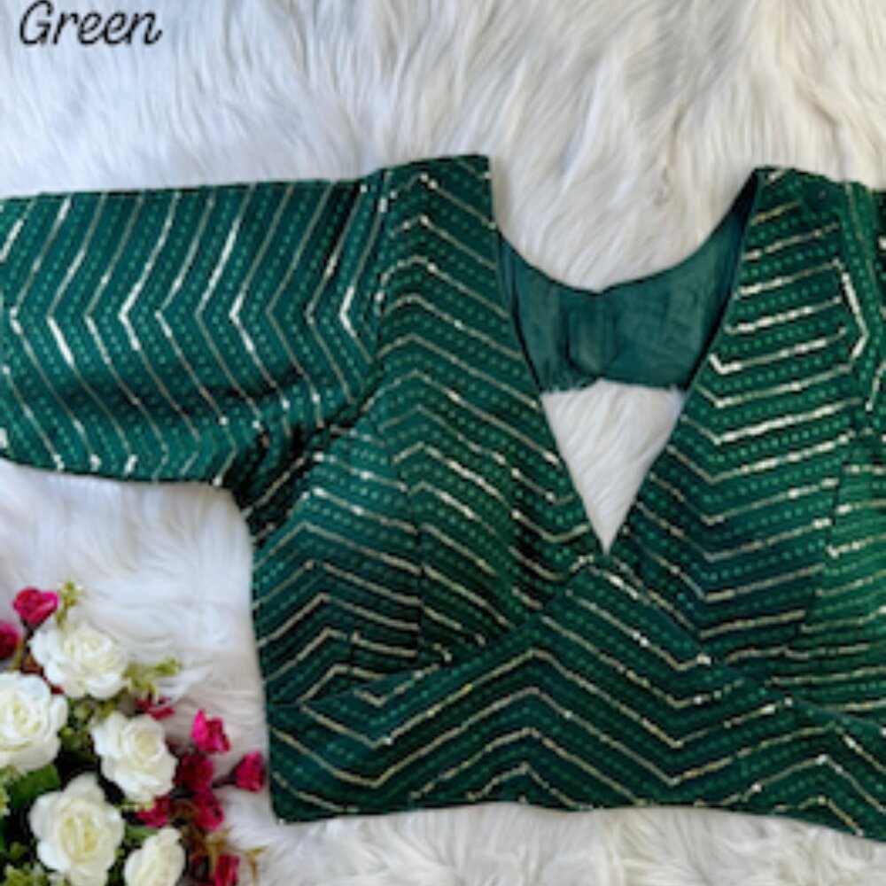 Sabyasachi Sequence Saree Blouse
